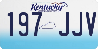 KY license plate 197JJV