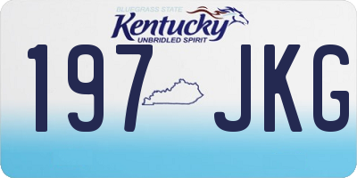 KY license plate 197JKG