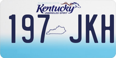 KY license plate 197JKH