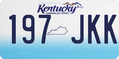 KY license plate 197JKK