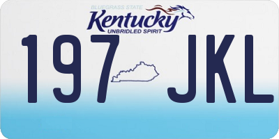 KY license plate 197JKL