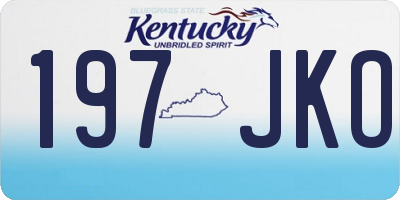 KY license plate 197JKO