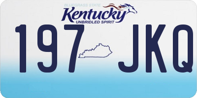 KY license plate 197JKQ