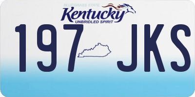 KY license plate 197JKS