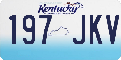 KY license plate 197JKV