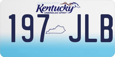 KY license plate 197JLB