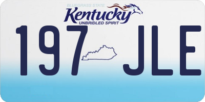 KY license plate 197JLE