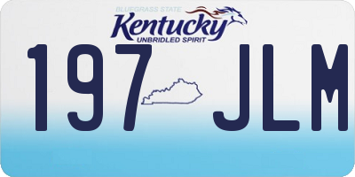 KY license plate 197JLM