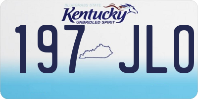 KY license plate 197JLO