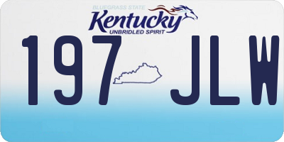 KY license plate 197JLW