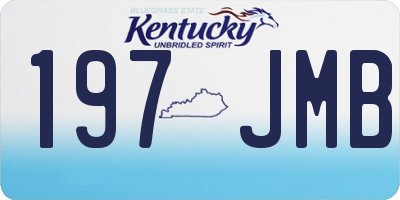 KY license plate 197JMB