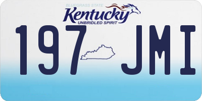 KY license plate 197JMI
