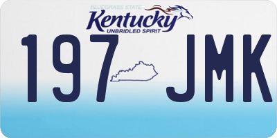 KY license plate 197JMK