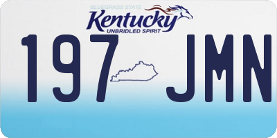 KY license plate 197JMN