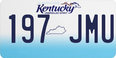 KY license plate 197JMU