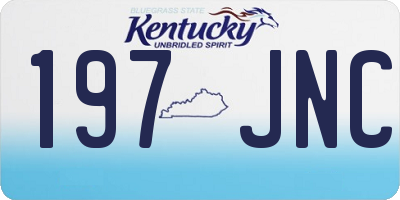 KY license plate 197JNC