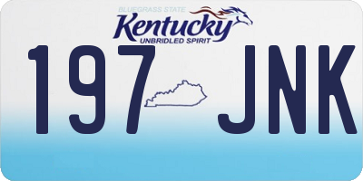 KY license plate 197JNK