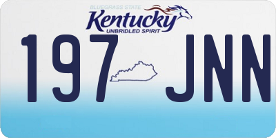 KY license plate 197JNN