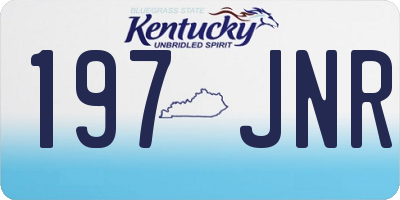 KY license plate 197JNR