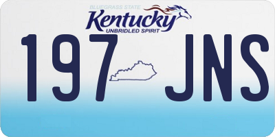 KY license plate 197JNS