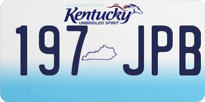 KY license plate 197JPB