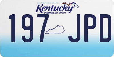 KY license plate 197JPD