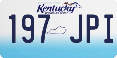 KY license plate 197JPI