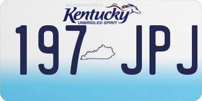KY license plate 197JPJ