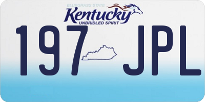 KY license plate 197JPL