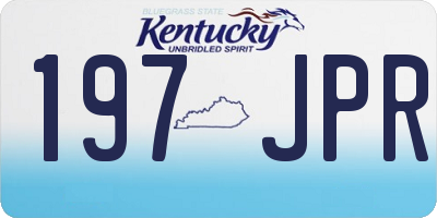 KY license plate 197JPR