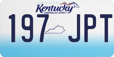 KY license plate 197JPT