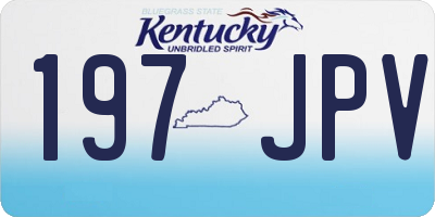 KY license plate 197JPV