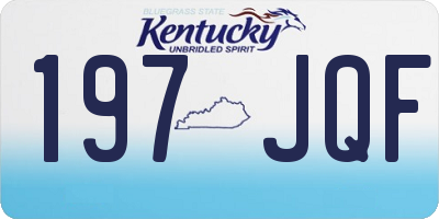 KY license plate 197JQF