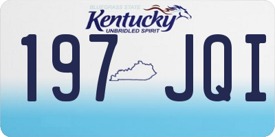 KY license plate 197JQI