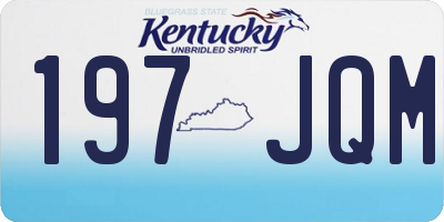 KY license plate 197JQM