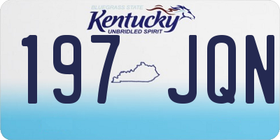KY license plate 197JQN