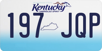 KY license plate 197JQP