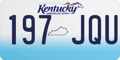KY license plate 197JQU