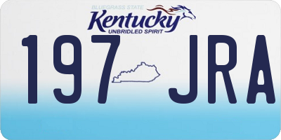 KY license plate 197JRA