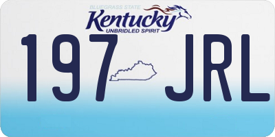 KY license plate 197JRL