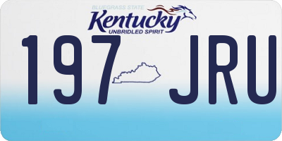 KY license plate 197JRU