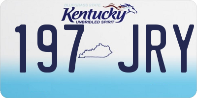 KY license plate 197JRY
