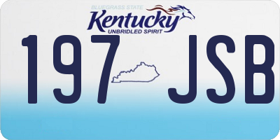 KY license plate 197JSB