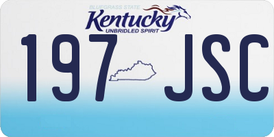 KY license plate 197JSC