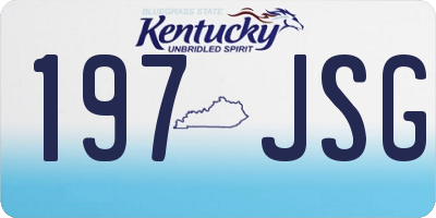 KY license plate 197JSG