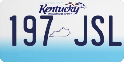 KY license plate 197JSL
