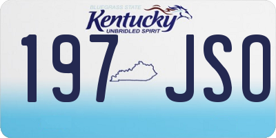 KY license plate 197JSO