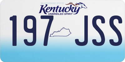 KY license plate 197JSS
