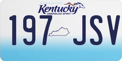 KY license plate 197JSV