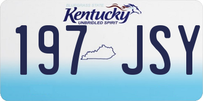 KY license plate 197JSY